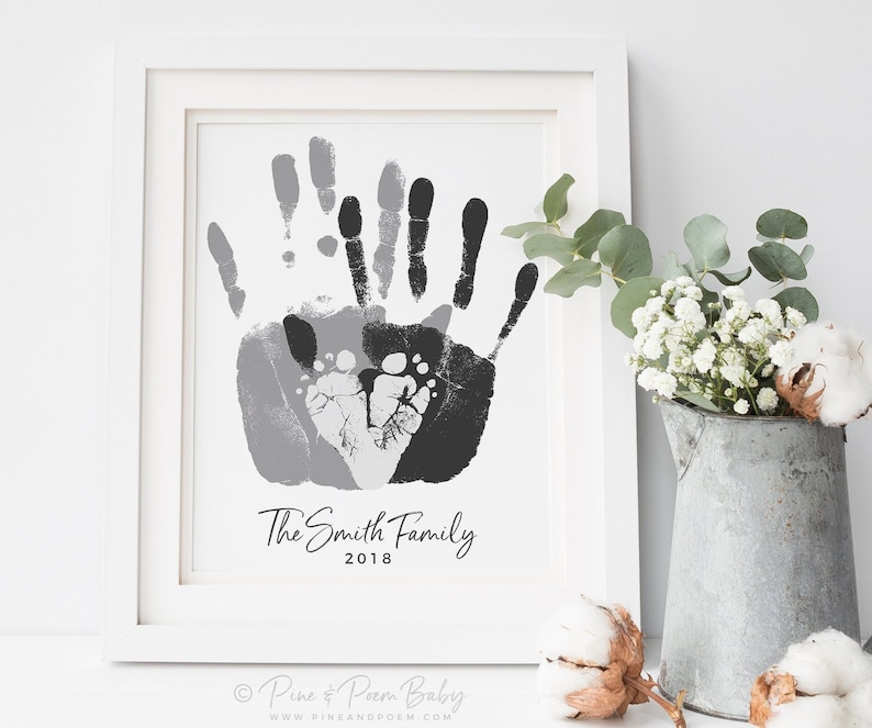 baby footprint father's day gift
