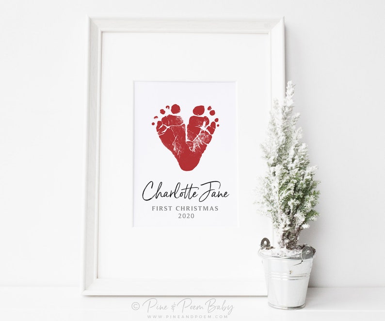 Baby's First Christmas Gift for New Dad Grandparents Red Etsy