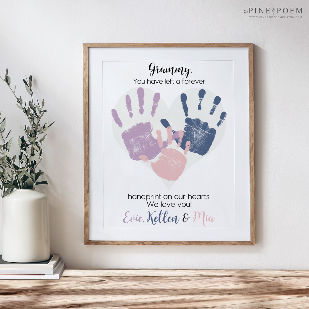 Large Family Handprint Heart - Keepsakes by Rebecca