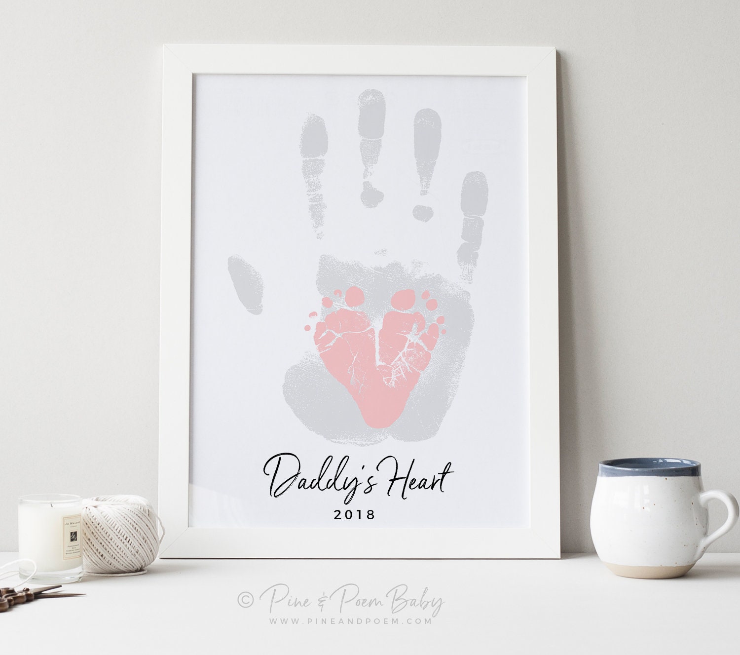 First Father's Day Gift for New Dad Baby Footprint & Etsy