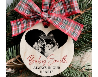 Miscarriage Ornament, Baby Loss Ultrasound Gift, Infant Pregnancy Memorial, Personalized with your Baby's photo