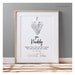 First Father's Day Gift for New Dad from Baby, Footprint I Love You Personalized Art Print, Your Child's Actual Feet UNFRAMED 