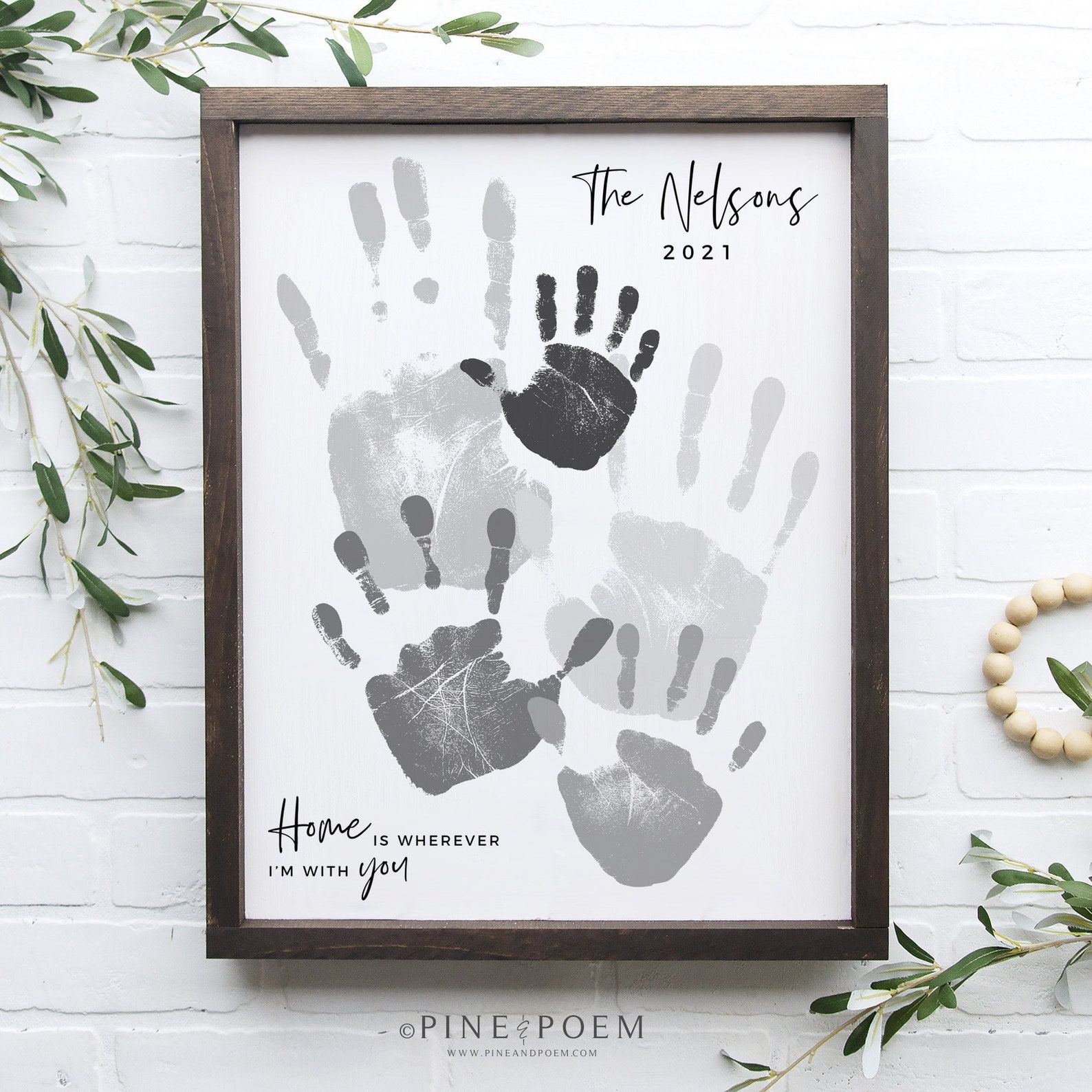 Family Handprint Art Quarantine Keepsake Personalized Gift Etsy