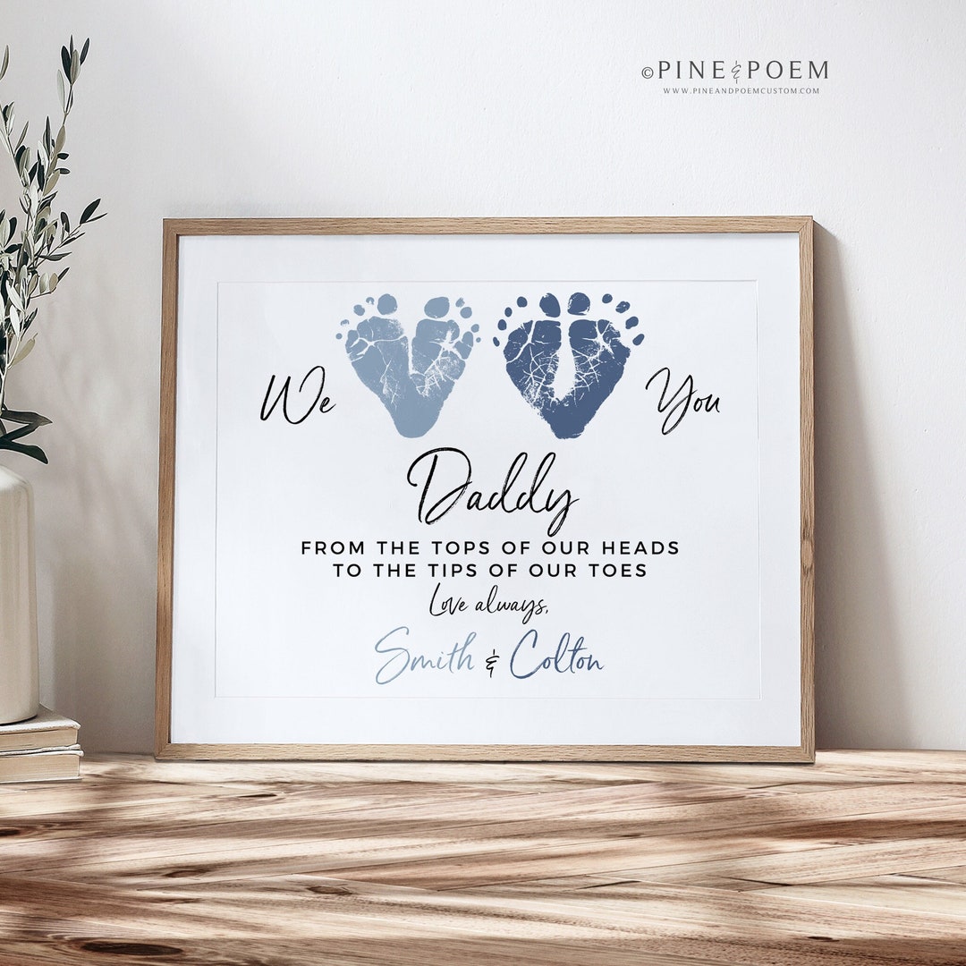 Baby Footprint Valentines Day Gifts For New Dad Gift Ideas For