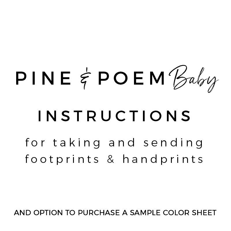 INSTRUCTIONS for how to take and send footprints and Etsy