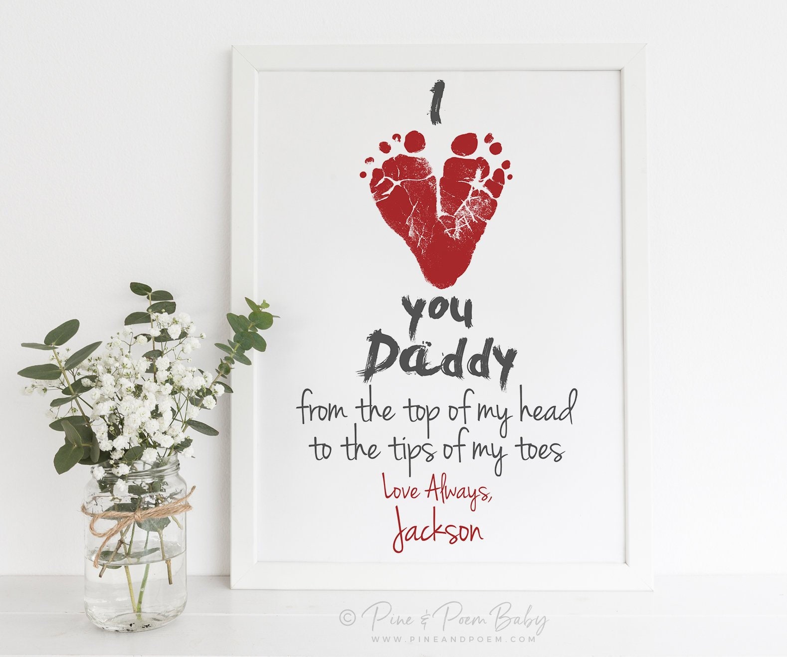 Valentine's Day Gift for New Dad I Love You Daddy Baby Etsy