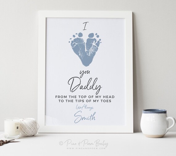 baby footprint ideas for father's day