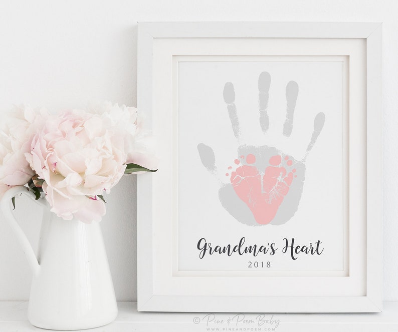 Mother's Day Gift for Grandma Custom Handprint & Etsy