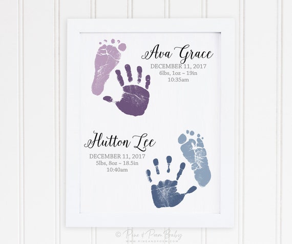 new baby hand and footprints