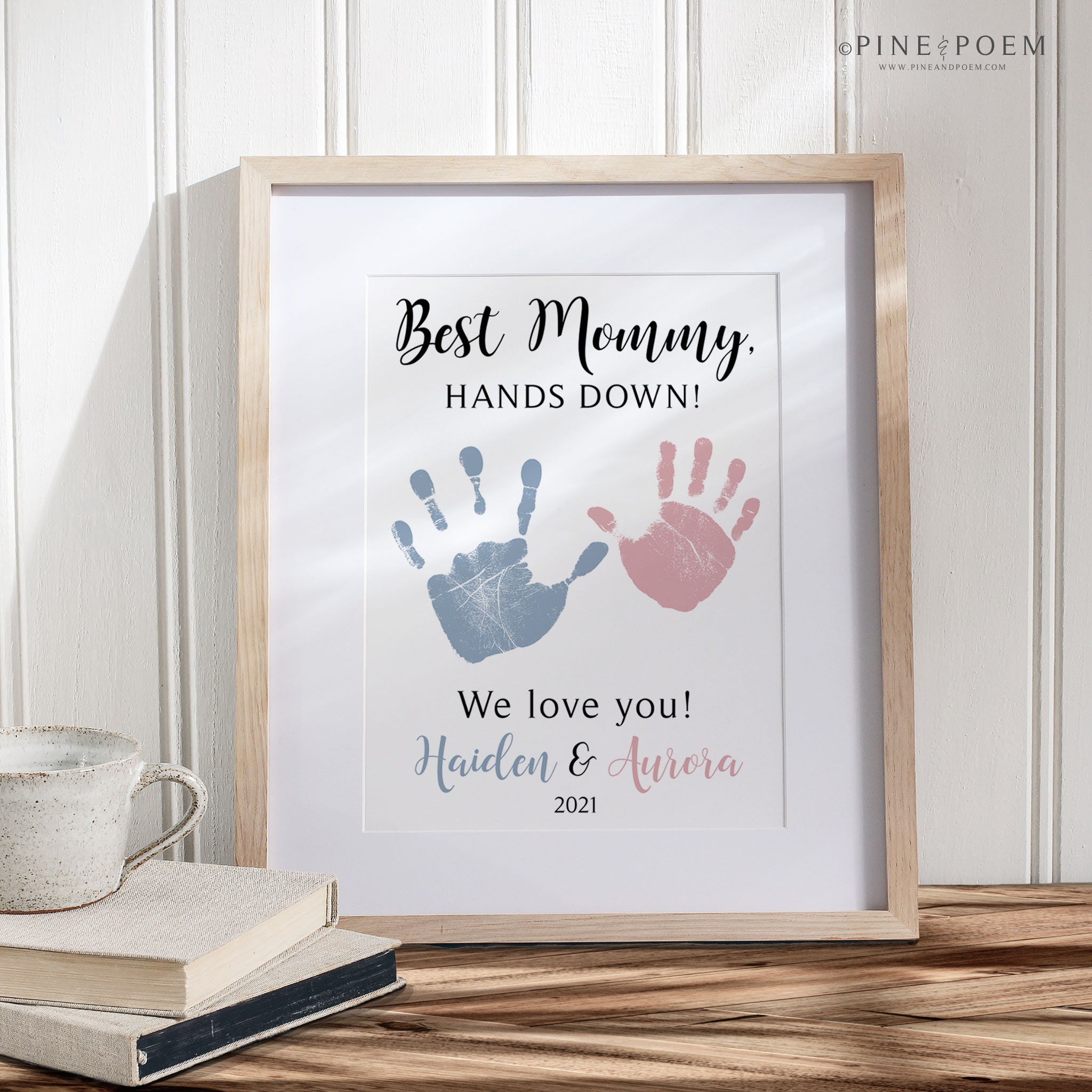 Handprint Gift for Mom From Kids Mother's Day Art Print - Etsy