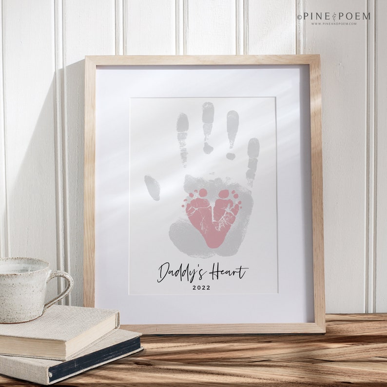 First Father's Day Gift for New Dad Baby Footprint & Etsy