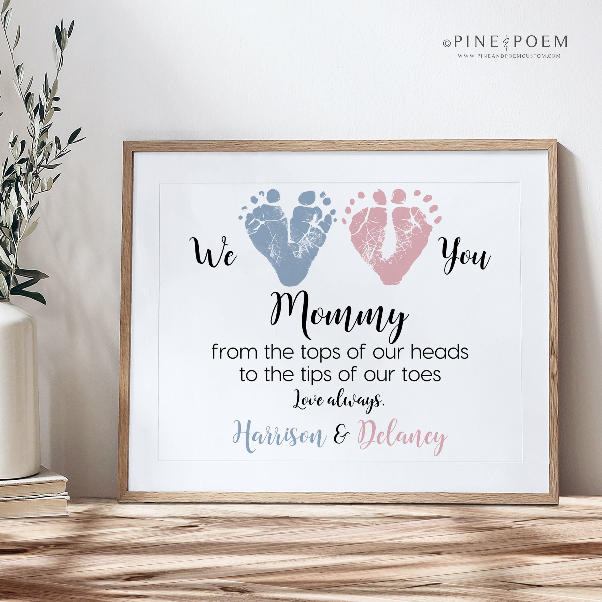 First Mothers Day Gift From Twins New Mom Personalized photo