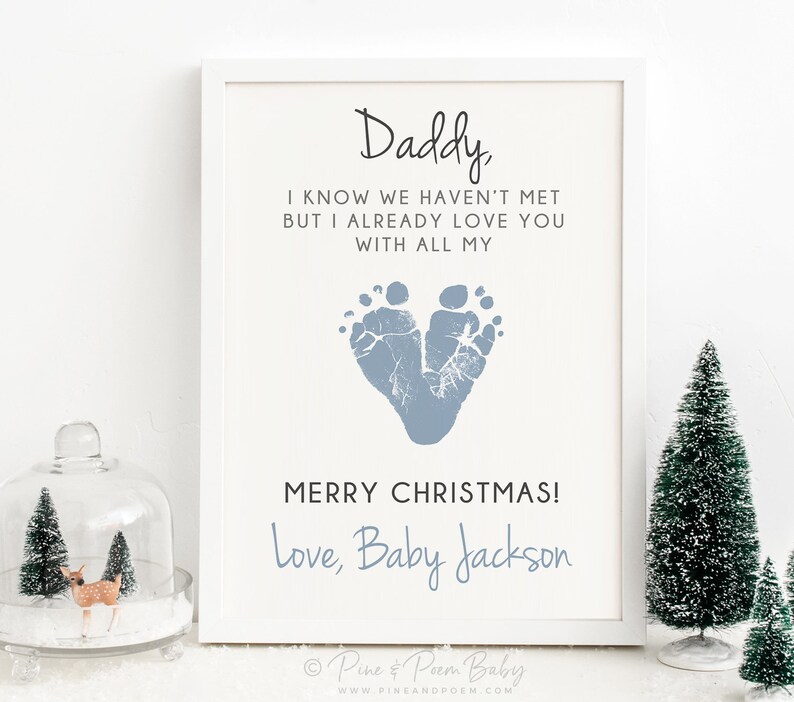 Dad to Be Gift Christmas Expecting Daddy from Unborn Baby | Etsy