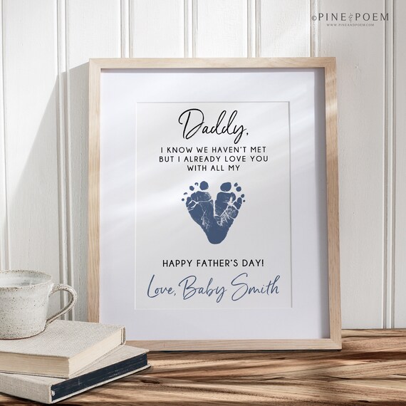 Dad To Be Gift Expecting Daddy From Unborn Baby Personalized Etsy