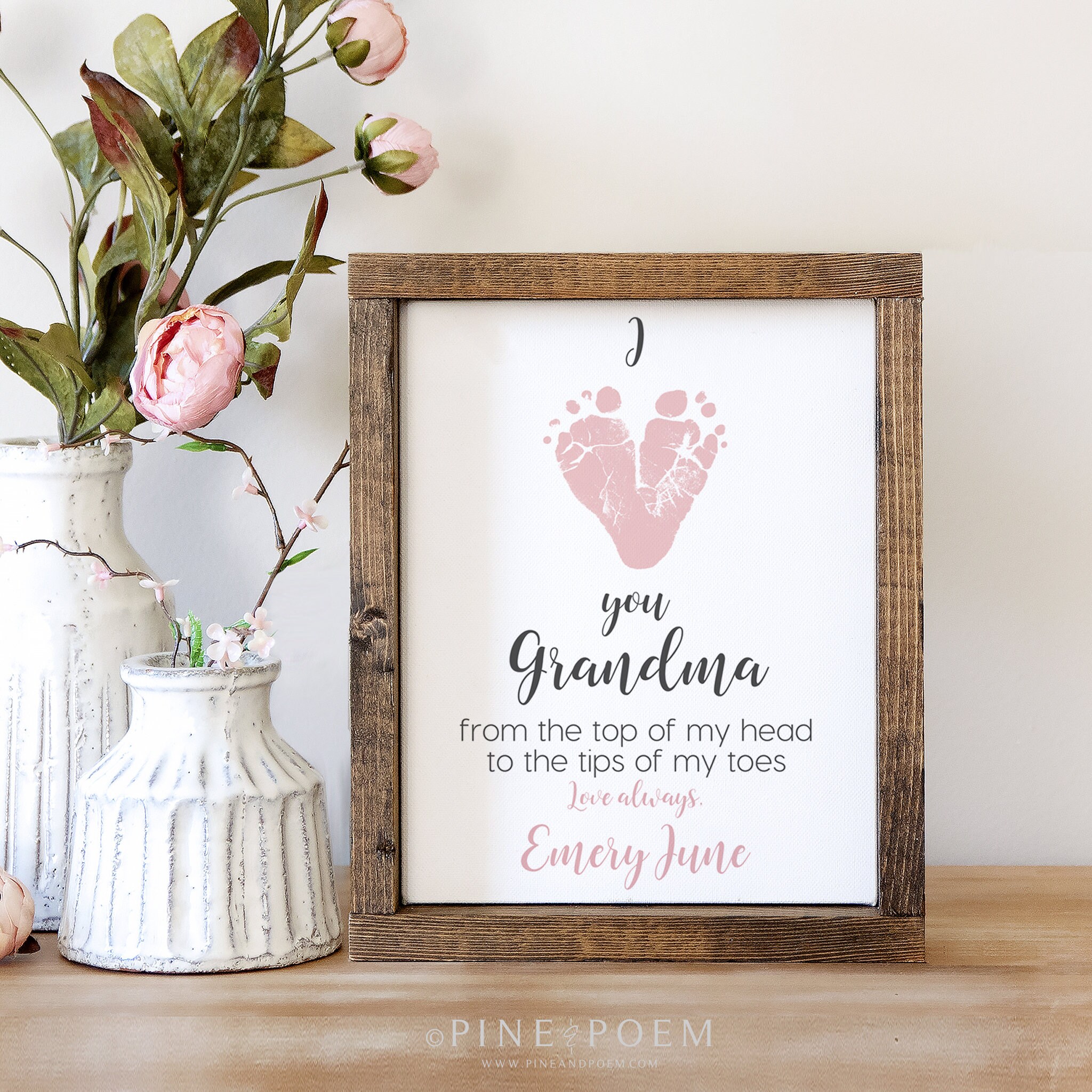 Gift for Grandma New Grandmother Personalized I Love you Etsy