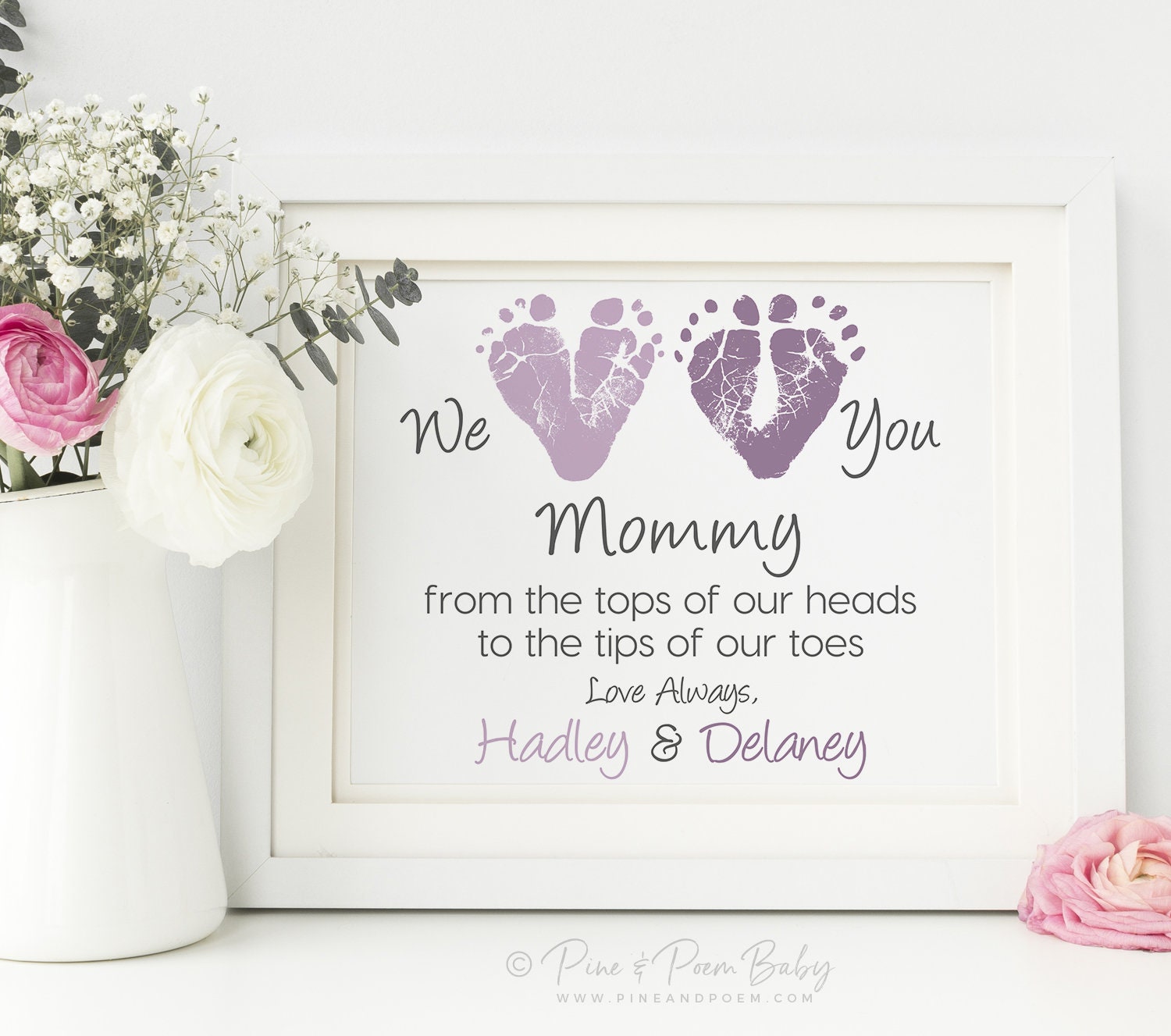 First Mother's Day Gift from Twins New Mom Personalized Etsy