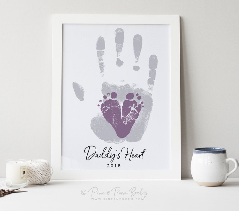 First Father's Day Gift for New Dad Baby Footprint & Etsy