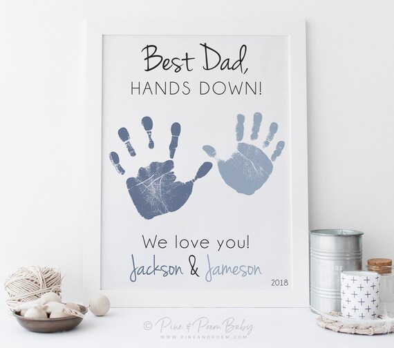 baby handprint gifts for dad