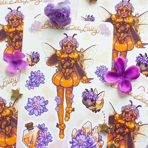 Bumblebee Fairy Sticker Sheet