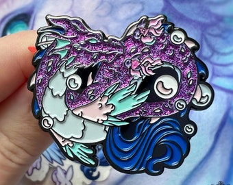 Sea Dragon Glitter Enamel Pin
