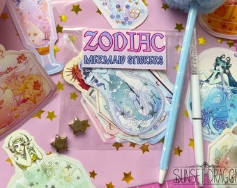 Zodiac Mermaid Sticker Set