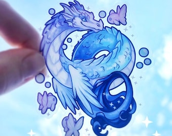 Sea Dragon Transparent Die Cut Large Sticker