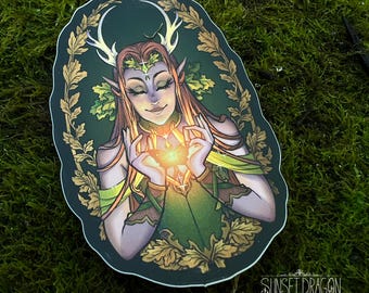 Kiki Forest Elf Metallic Effect Vinyl Sticker