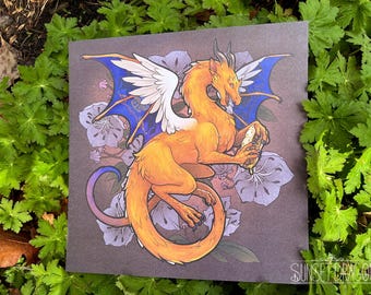 12x12 Philly Dragon Fine Art Print on Textured Paper