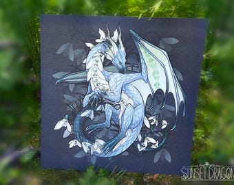 12x12" Season Dragons Prints - Choose your favorite