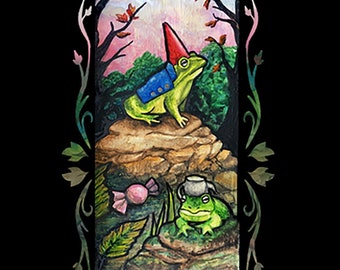 Over The Garden Wall Frogs, Watercolor Art Print, 11 x 17