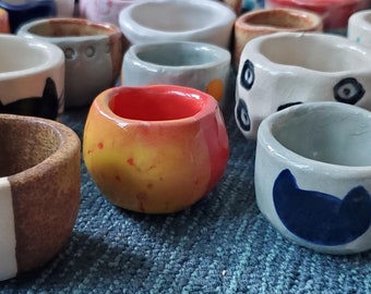 Little Ceramic Planter - RANDOMLY SELECTED mini pottery pot - Handmade Pottery Planter Small - Cute Cactus Succulent Pot - Small Plant Pot