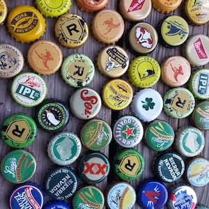 Presente para o pai - Ímãs de tampa de garrafa de cerveja - Ímãs de caverna do homem - 20 ímãs de cerveja - Cerveja artesanal - Cerveja nacional - Cervejas importadas - Presentes para ele