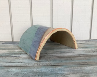 Reptile Log Tunnel Ceramic - Axolotl Aquarium Cave - Fish Tank Accessories - Frogs and Toads - Snakes and Turtles - Ceramic Tank Decorations