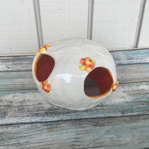 Ceramic Reptile Hide - Fish Tank Decorations - Aquarium Rock Cave - Toad Abode - Hamster House - Aquarium Hide Small - Fish Cave
