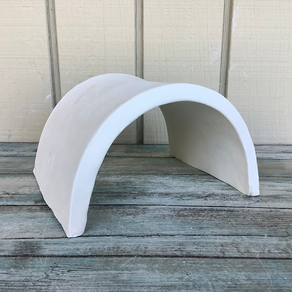 Reptile Hide Ceramic Paint Your Own MADE TO ORDER - Heavy Duty - Unglazed Ceramic Hideout White 6x6x4 - Outdoor Critter Home Hamster House