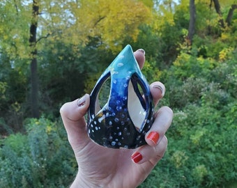 Galaxy Fish Cave MADE TO ORDER - Ceramic Fish House - Cute Aquarium Decor - Betta Fish Tank - Whimsical Ceramic Sculpture - Aquarium Rock