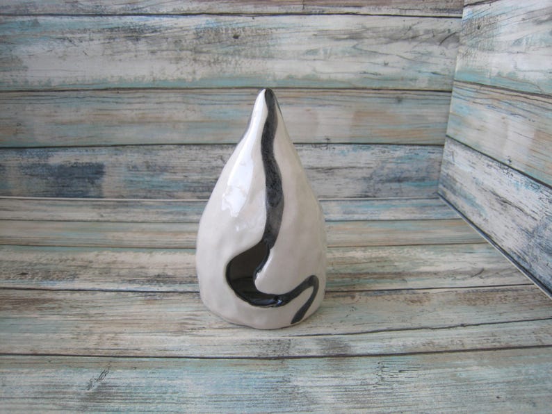 Ceramic Aquarium Decoration Black And White Tank Decor Etsy