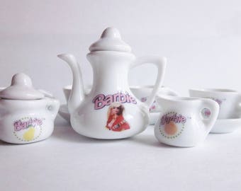barbie miniature nostalgic china tea set