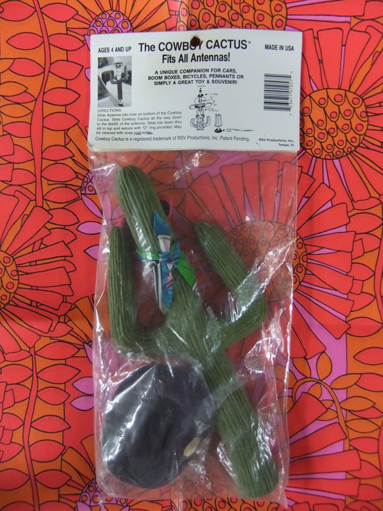 Cowboy Cactus Antenna Cover Wild West Cactus Antenna Topper Etsy