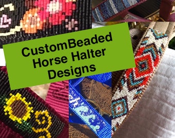 Custom Horse Halter Noseband Patterns