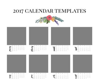 2017 calendar printable calendar 5x7 calendar desktop etsy 5x7 printable calendar