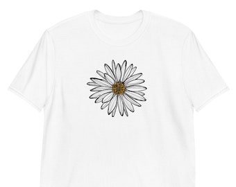 T-shirt Donna Floreale Multicolore – Top Primavera Estate, Tema Margherita Hippie - Foto 2