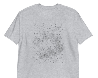 Murmuration Print T-Shirt / Bird Gift - Bird Watching - Ornithology Gift