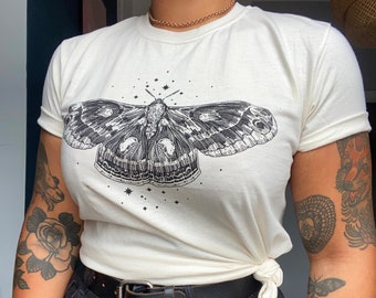 Cecropia Moth Shirt - Moth Print T-Shirt, Tattoo Shirt, Bug Shirt