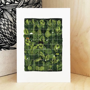 Old Greenhouse Print A3 / Botanical Art Print / Tropical Wall Art image 1