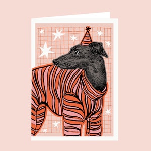 Biglietto di auguri di compleanno per cane levriero / Biglietto di auguri per levriero