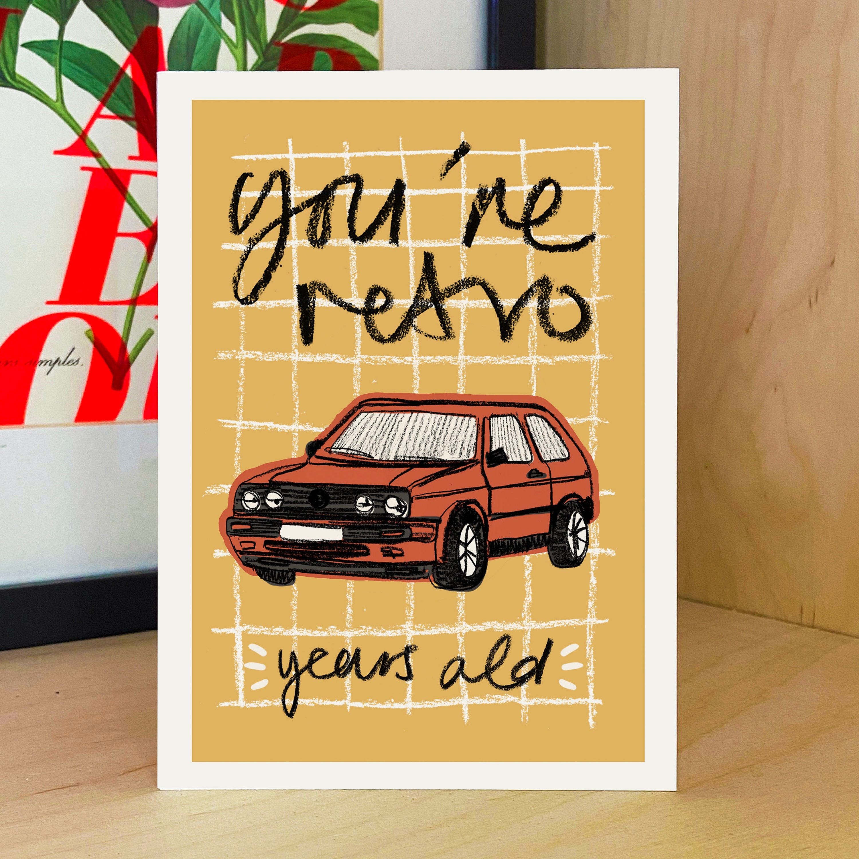 Retro VW MK2 Golf Car Birthday Card Retro Years Old Cheeky - Etsy