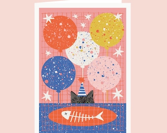 Cat Birthday Card - Funny Cat Lover Birthday Card