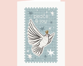 Peace & Joy Dove Contemporary Christmas Cards