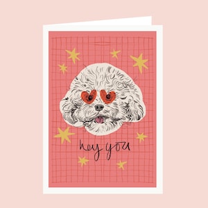 Hunde-Valentinstagskarte / Puppy Love Karte / Hey You Card